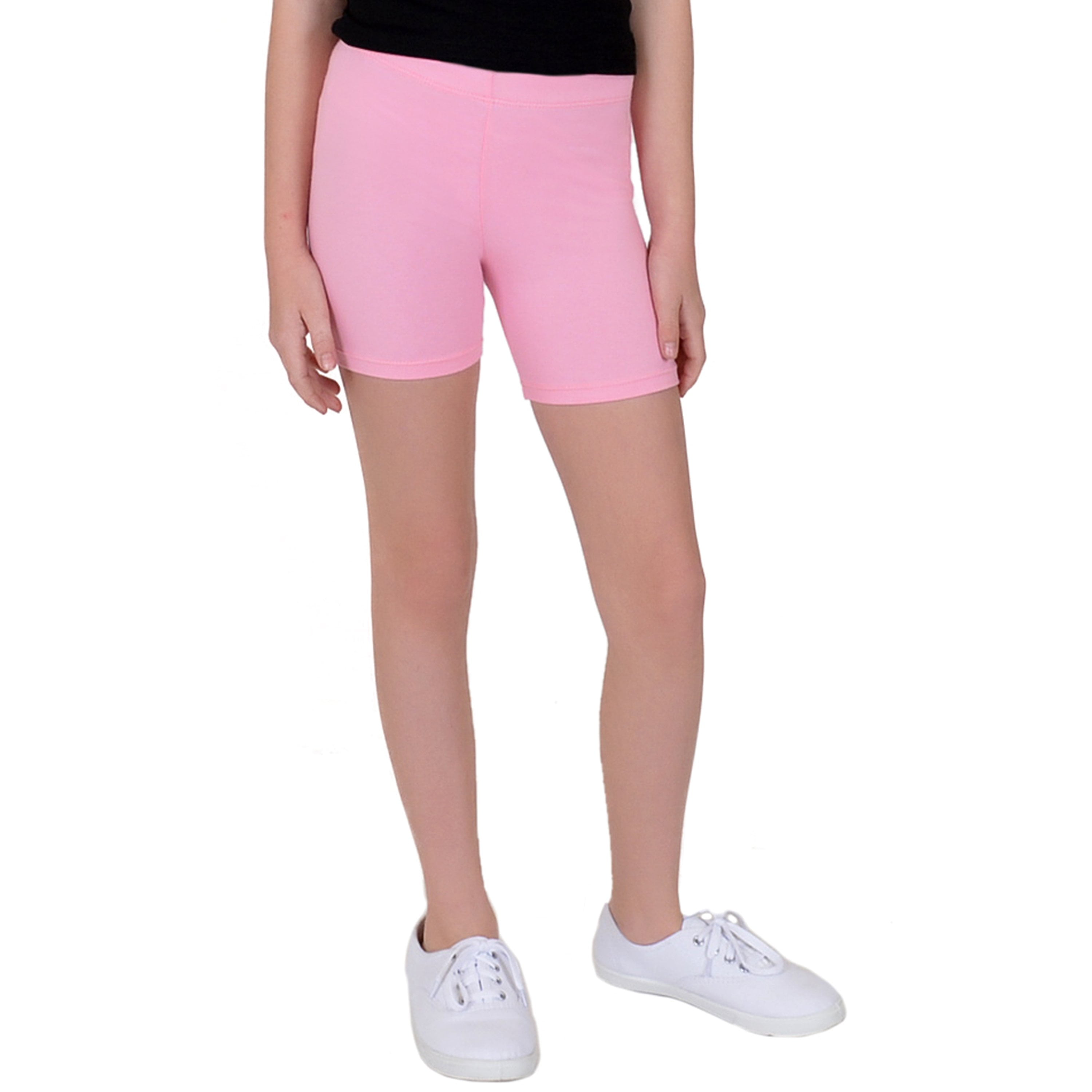 pink cotton biker shorts