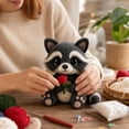 thumbnail image 5 of Crochetta Crochet Kit for Beginners - Crochet Starter Kit, Crochet Raccoon Doll DIY Kit, Learn to Crochet Kits for Adults, DIY Knitting Supplies, Rose‑Holding Raccoon(Black), 5 of 6