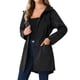 thumbnail image 4 of Abrigo Trench Windbreaker INSPIRE CHIC para mujer, chaqueta impermeable con capucha ligera, color negro, 4 of 6