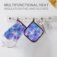 thumbnail image 4 of Yayeee Oven Mitts and Pot Holder Set of 4 Heat Resistant Kitchen Gloves Baking Hot Pad, Pink Starfish Pattern, 4 of 5