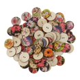 thumbnail image 2 of yuksok 100Pcs 2 Holes Wooden Buttons For Sewing Leisure Creative Accessories Crafts, 2 of 9