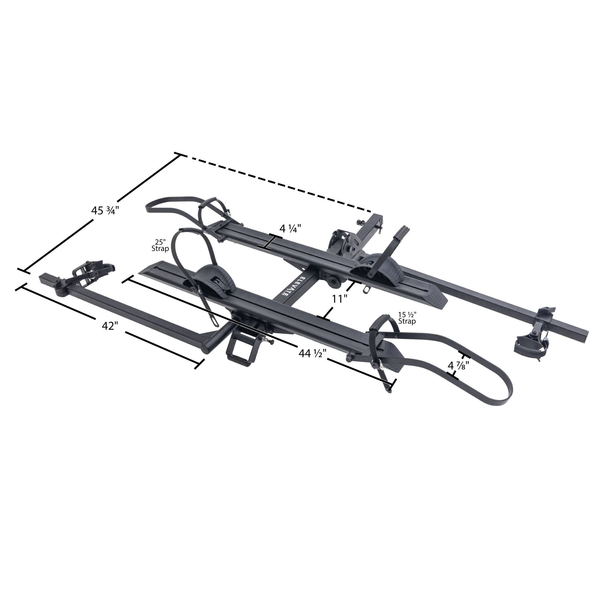 Elevate Outdoor EZ-Fold Platform Rack for E-bikes & Fat Tire Bikes – 2 Bike
