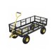 thumbnail image 1 of 900-lbs garden dump cart con removable sidewalls: heavy-duty steel dump wagon con 180-degree swivel handle y 10-pulgada tires para backyard y farm use, 1 of 5