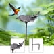 thumbnail image 5 of Comedero para pájaros, estación de alimentación, baño para pájaros, decoración de hierro para jardín, patio, con estaca para cerca, terraza, césped al cuenco de flores, 5 of 7