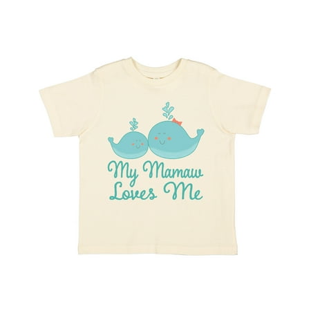 

Inktastic Mamaw Loves Me Whale Grandchild Gift Toddler Boy or Toddler Girl T-Shirt