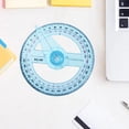 thumbnail image 1 of Musbetu Protractor Ruler Rotatable Easy to Read Portable Clear Scale Wide Application Labor-saving Plastic Angle Protractor with 360 Degree Rotating Pointer for School, 1 of 7