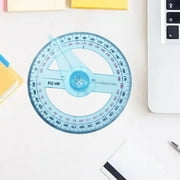 Hesroicy Protractor Ruler - Rotatable, Easy to Read, Portable, Clear Scale, Wide Application, Labor-saving, Plastic Angle Protractor with 360 Degree Rotating Pointer for School