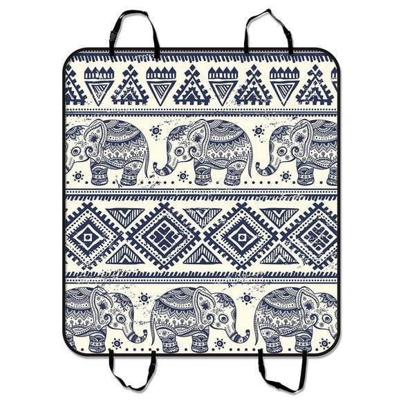 YUSDECOR Ethnic Elephant Pet Seat Cover Car Seat Cover for Pets Cargo Mats and Hammocks for Cars Trucks and SUVs 54x60 inches