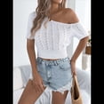 thumbnail image 4 of Tops de Verano para Mujer, Suéteres de Crochet, Ropa de Resort, Tops de Punto Calados de Corta, Pareo de Playa 2025 L, 4 of 10