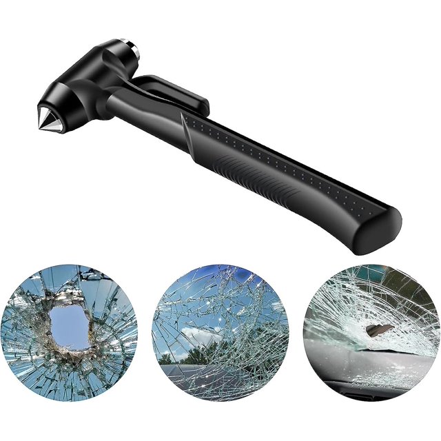 Martillos de rescate, martillo de seguridad, martillos de rescate para coche, martillo de seguridad para coche con cortador de cinturón de seguridad y rompeventanas, herramienta de