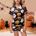 thumbnail image 2 of NIEWTR Kids 2 Piece Outfits Girls Cute Halloween Pajamas Button Down Short Sleeve Shirt Shorts Pjs Cute Everyday Sleepwear, 2 of 5