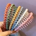 thumbnail image 2 of Long Toothed Headwear Frosted Candy Color Anti-slip Geometric Girl Hair Hoop Hair Accessories, 2 of 7