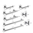 thumbnail image 3 of 8 Piece Wall Mount Bathroom Hardware Set Silver Brushed Nickel Finish, 3 of 5