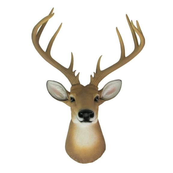 Zeckos 12 Point Buck Deer Head Bust Wall Hanging Trophy Mount 23.5 inches