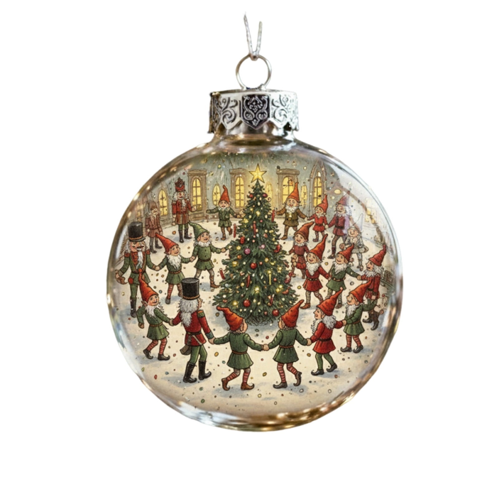 Village De Noël Carrousel Animé, Lumineux Et Musical - Multicolore - Autre Décoration Pour Noël