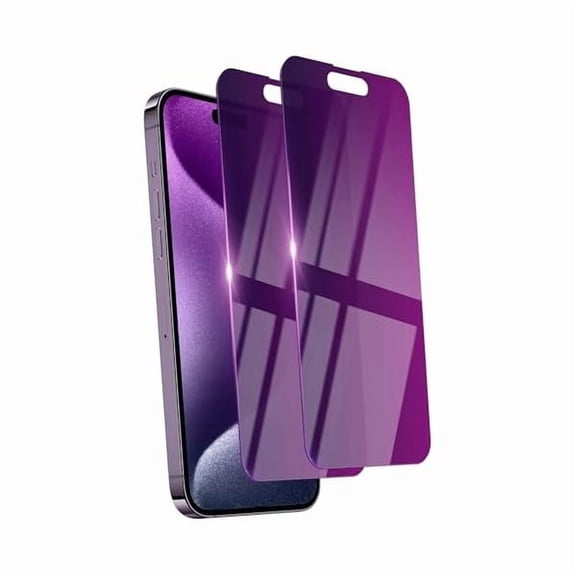 2 Pack Privacy Screen Protector for iPhone 15 Tempered Glass 6.1inch Private Glass Anti-Spy Eye Protection Anti-Scratch Full Coverage No Bubble