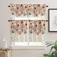 thumbnail image 2 of Blue Pumpkin Kitchen Curtains, Thanksgiving Fall Eucalyptus Leaves Beige 3-Piece Kitchen Curtain Valance and Tiers Set 36 Inch Length, Rod Pocket Half Window Curtains for Cafe Living Room Bathroom, 2 of 6