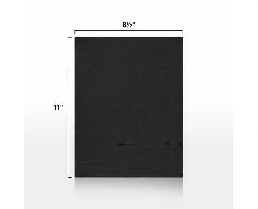 LUXPaper 8.5 x 11 Cardstock, 100lb. Black Linen, 50/Pack