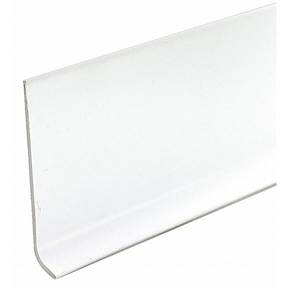48" x 4" PVC Vinyl Wall Base Molding, White