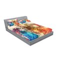 thumbnail image 2 of Ambesonne Mandala Fitted Sheet & Pillow Sham Set, Ornate Mystic Sketch, Full, Multicolor, 2 of 2