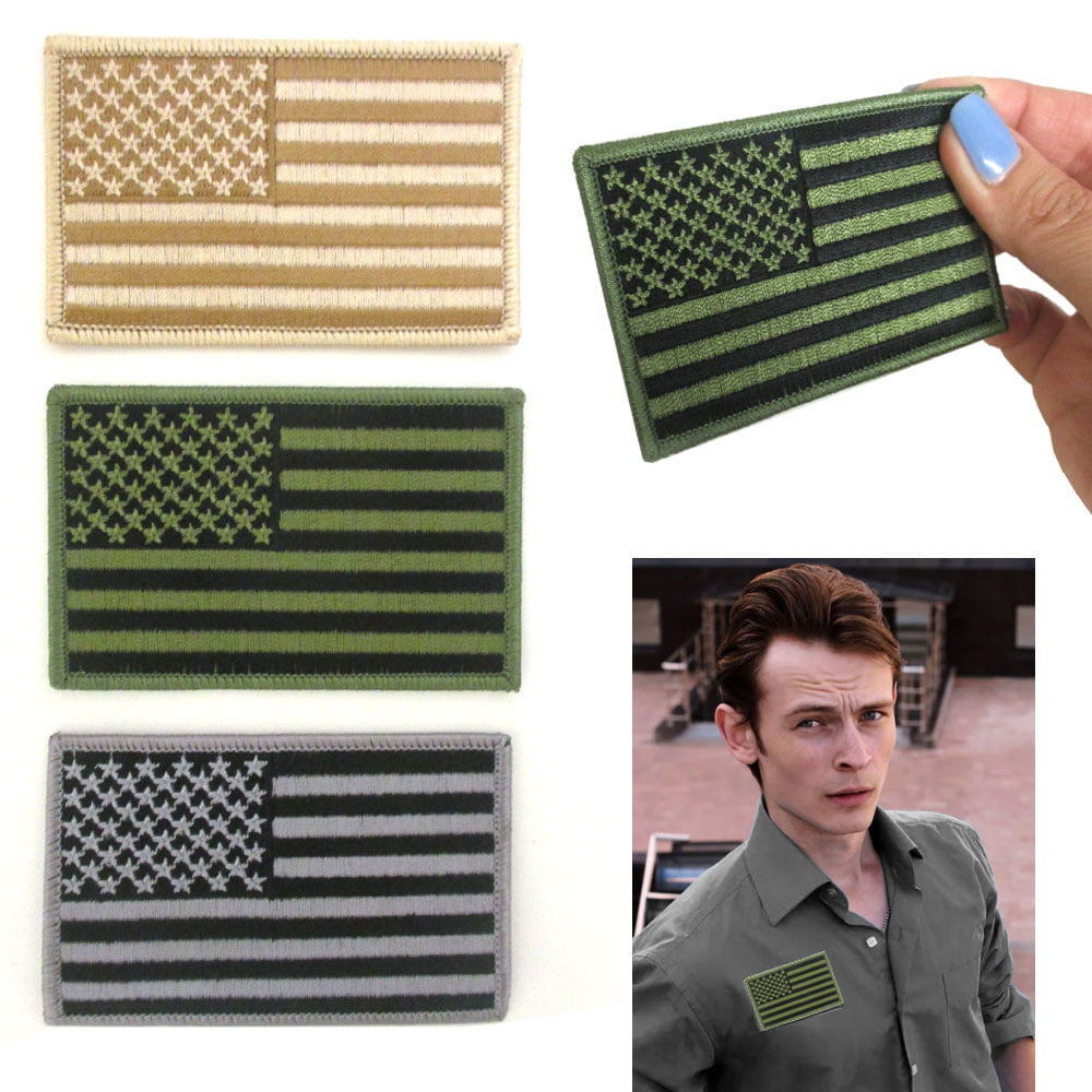 Tactical Morale Badges 3D Embroidered Army Military Stickers US Flag Loop Patch 