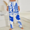 thumbnail image 3 of Blue Willow Chinoiserie Blue And White Winter Female Pants Flannel High Waist Women Pants Lady Warm Straight Leg Plush Trousers, 3 of 7