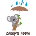 thumbnail image 2 of Cute Baby Koala Animal Animals Cartoon Customized Wall Decal - Custom Vinyl Wall Art - Personalized Name - Baby Girls Boys Kids Bedroom Wall Decal Room Decor Wall Stickers Decoration Size (40x35 inch), 2 of 2