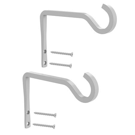 

2pcs Wall Hook Simple Design 6-inch Decoration Hanging Wall Hanger Ornament Metal Hook Whitewrea