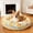 Orange, variant on Vaukki 23"Dog Bed with Non Slip Bottom,Soft Warm Faux Fur Pet Bed,Comfortable Donut Round Plush Dog and Cats Beds,Pink