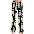 thumbnail image 3 of Fabrcox Halloween Womans Pajama Pants Funny Ghost Pumpkin Candy Women Sleep Pants Fall Winter Festival Comfy Womens Lounge Pants M, 3 of 5