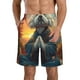 thumbnail image 1 of Balery Sunset Meditating Bichon Frise Traje de Baño Estilo Hawaiano para Hombre, Shorts de Secado Rápido con Bolsillos-Large, 1 of 6