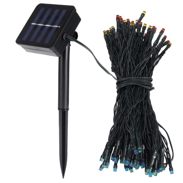 Peahefy 17m 100LED Solar String Light IP67 Waterproof Decorative Lamp Outdoor Garden