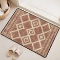 thumbnail image 5 of Boho Kitchen Mat 31"x20", Washable Non Slip Soft Plush Low Profile Kitchen Rug, Geometric Neutral Textured Sink Mat for Laundry Room, Bedroom & Office, Brown, 5 of 6