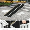thumbnail image 4 of Wheelchair Ramp 8FT,Portable Folding Aluminum with Load-Reducing Shoulder Strap,800lbs Capacity,Wheelchair Ramps for Home, Steps, Stairs, Doorways, 4 of 9