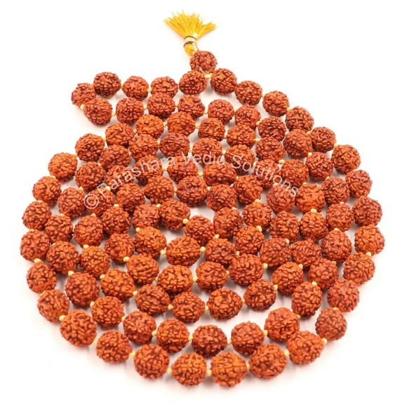 Rudraksha Mala Certified/Natural Rudraksh Mala/Original Rudraksha Mala Certificate/Rudraksha Mala for jaap/ 10mm Rudraksha Rosary (Size: 10mm, Beads: 108+1)