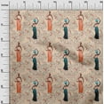 thumbnail image 3 of oneOone Velvet Peach Fabric African Sewing Material Print Fabric by The Yard 58 Inch Wide, 3 of 4