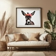thumbnail image 3 of Floral baby donke - Photography Animal Humor Floral Wildlife Farmhouse Portrait Rustic Black Framed Wall Art Print 5 x 7 inches, 3 of 4