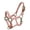 Pink, variant on Pony Size Adjustable Triple Ply Nylon Halter w/ Brass Hardware