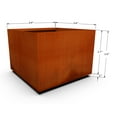 thumbnail image 6 of PLANTERCRAFT Corten Steel metal planter box, Square & Cube sizes, Modern garden steel planters For Commercial And Residential Outdoor Use., 6 of 7
