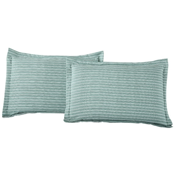 2-Pack Green Striped Long Pillowcases, Soft and Comfortable Bedding, Body Pillow Covers, 51x76cm