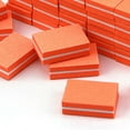 thumbnail image 3 of Nail Buffer Mini Block File 180/100 Grit Sandwich Púrpura Lavable Nail Art Tool para el cuidado de las uñasNaranja, 3 of 5