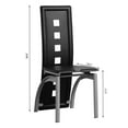 thumbnail image 4 of Hassch 5 Pieces Dining Table Set, Tempered Glass Table and 4 Chairs, Kitchen Table Set for 4 Person with Steel Legs for Home Apartment, Transparent & Black, 4 of 7