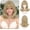 Blonde, variant on Short Brown Wig with Bang for Women - 15 Inch  Length Layered Straight Bob Wigs  Looking Synthetic Soft Heat Resistant Wig for Women Daily Party Use,Caramel Brown