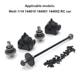 thumbnail image 3 of Baohd Voiture Télécommandée 1/14 pour Modification de Boîte de Vitesses Kit de Réparation Assemblage Différentiel Remplacement pour WLtoys 144010 144001 144002 Noir, 3 of 6