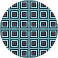 thumbnail image 1 of Ahgly Company Machine Washable Indoor Round Transitional Deep-Sea Blue Area Rugs, 5' Round, 1 of 7
