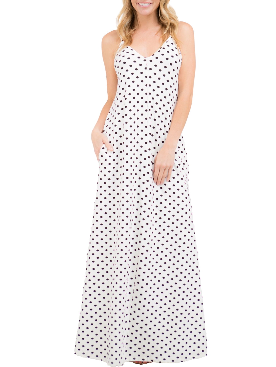 Three Dots Womens Halter Maxi Dress W/Shelf Bra 