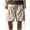 Beige^, variant on Jjayotai Mens George Shorts, Men's Casual Solid Color Drawstring Elastic Waist Breathable Shorts with Pocket, Shorts Men