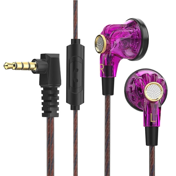 Mikilon Headphones, Wired Earphones Flat Earbuds Wired Control With Microphone Music And Sports 16mm Dynamics Flat Earbuds