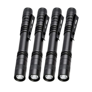 4 Pcs 1000LM LED Penlight Flashlight Tactical Torch with Clip(13.3 CM)