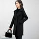 thumbnail image 3 of Abrigo De Color Sólido Abrigo De Doble Botonadura Mujer Bolsillo Outwear (Negro M) Tmvgtek Mujer, 3 of 7